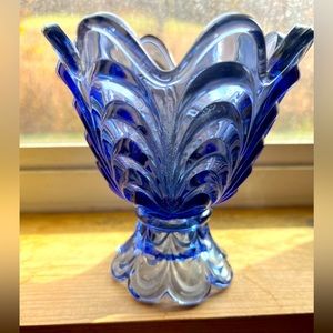 Fenton purple candle holder